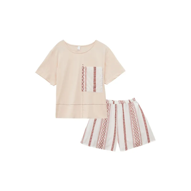 The New Age Family Pajama Set Women's Beige Apricot-0