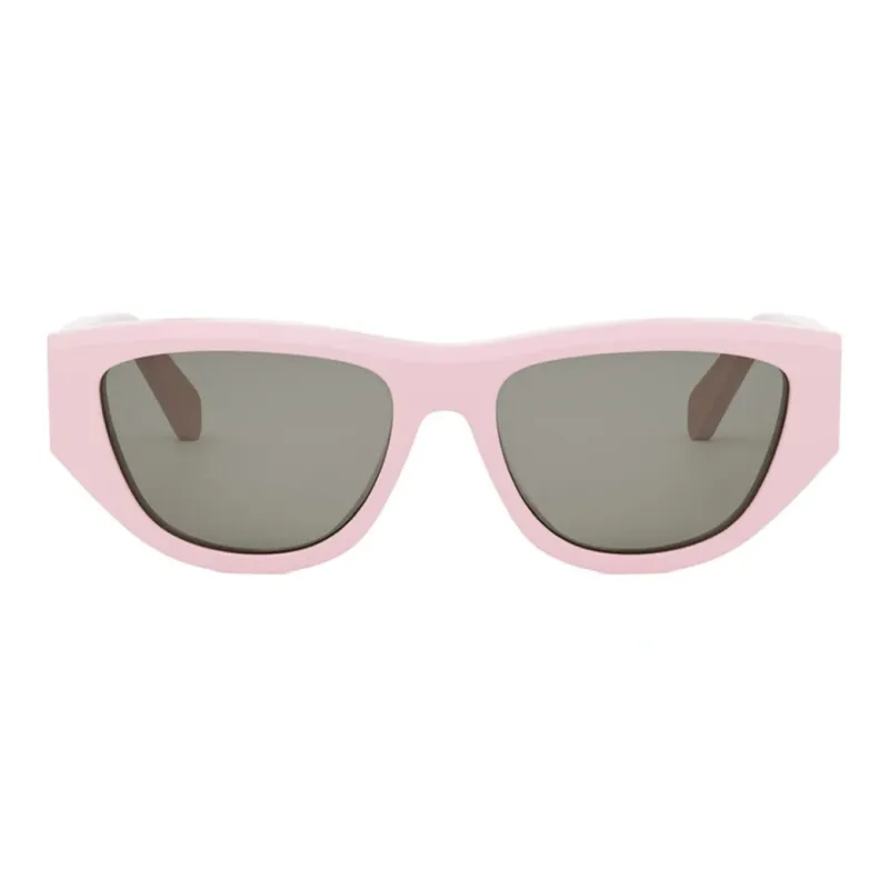 CELINE Acetate Irregular Shape Sunglasses Unisex Pink-1