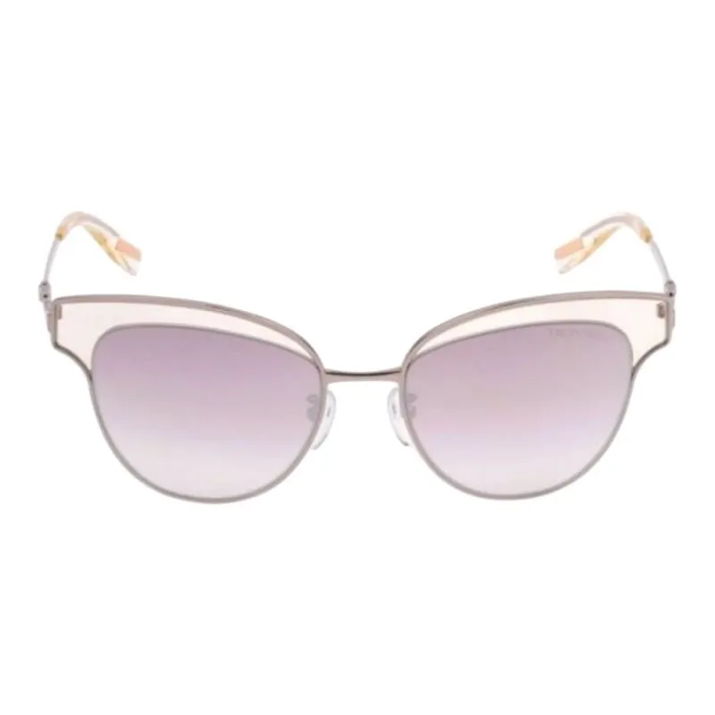 TRUSSARDI Metal Irregular Shape Sunglasses Women's Silver-1