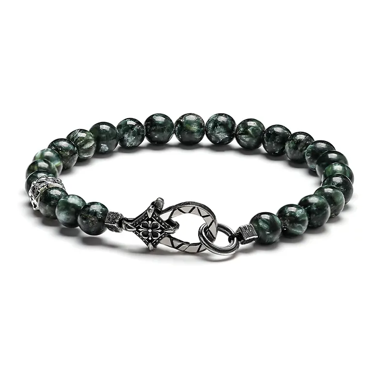 Cuud Green Dragon Crystal Bracelets Men's-0