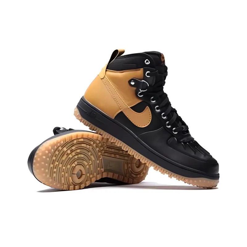 Nike Air Force 1 Shock Absorbers High Top Skateboard Shoes Unisex Light Brown-3