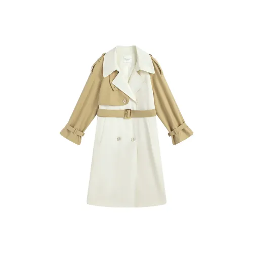 Famanxuan Trench Coats Women's Cheese Soft And Fluffy