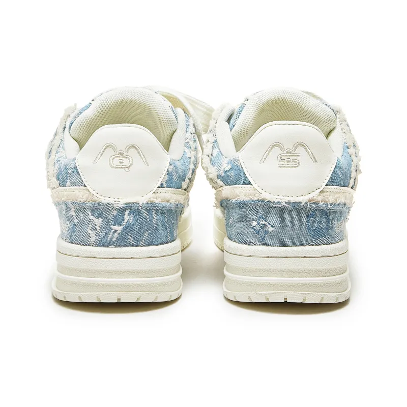 IMARSE Skateboard Shoes Unisex Low Top Blue/White/Beige-4