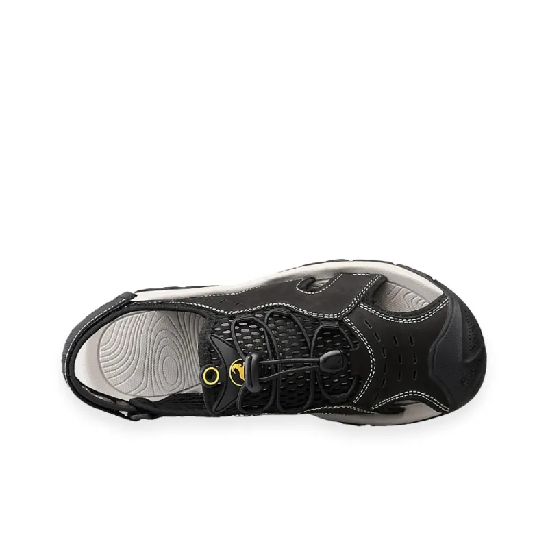 BECK Beach Sandals Men Black/Khaki-8