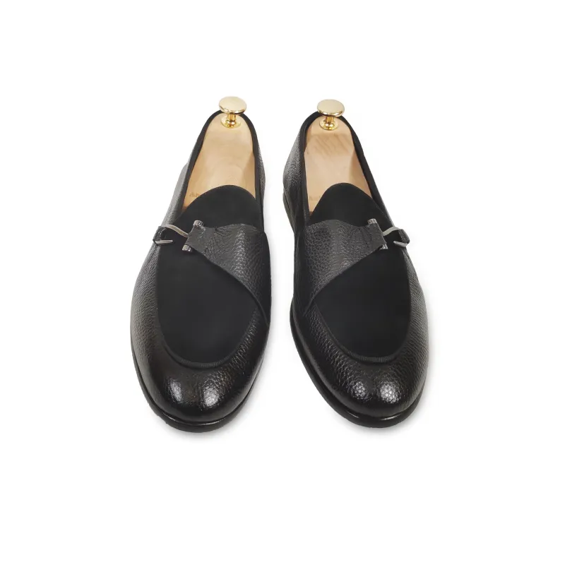 ANTONIO BAREZZI Loafers Men Black/Green/Navy Blue-2