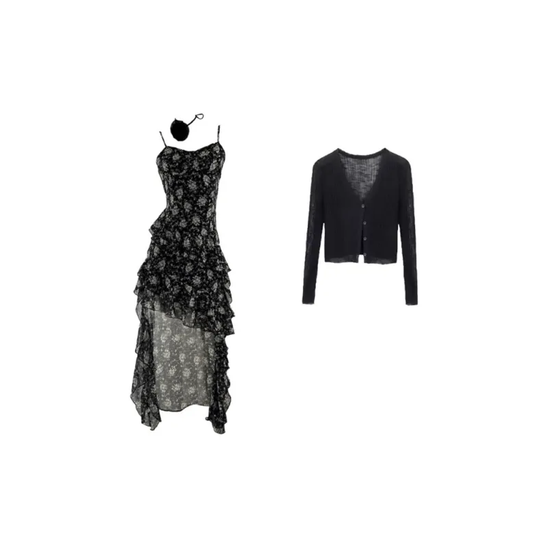 Fashion Skirt Set Women's Classic Black-0