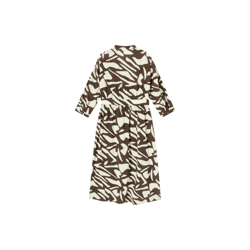 FINITY Long Sleeved Dresses Women's Apricot Coffee-1