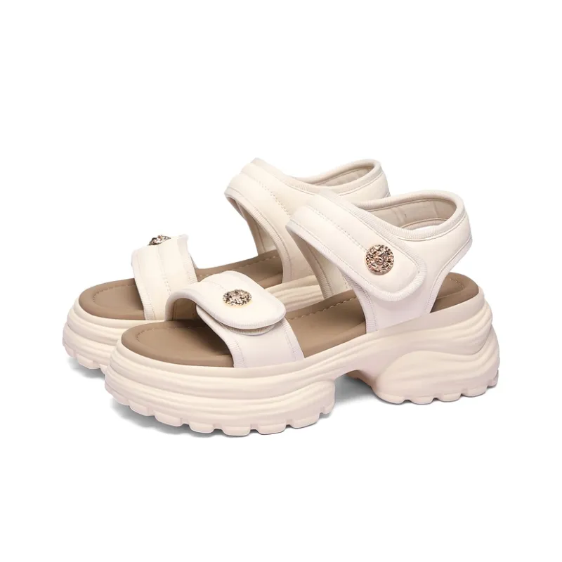 Golden Silk Rabbit Beach Sandals Women's-9