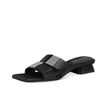 JESSICA SOPHIA Rubber Sole Woven Slip Resistant Abrasion Resistant Slide Slippers Women's