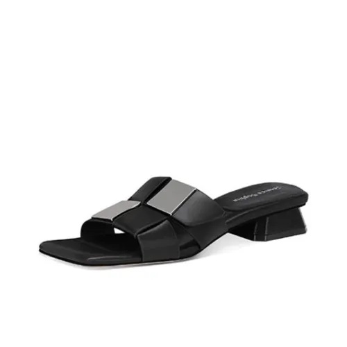 JESSICA SOPHIA Rubber Sole Woven Slip Resistant Abrasion Resistant Slide Slippers Women's