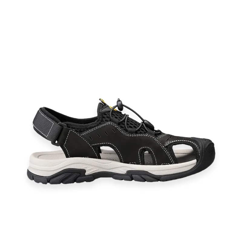 BECK Beach Sandals Men Black/Khaki-7