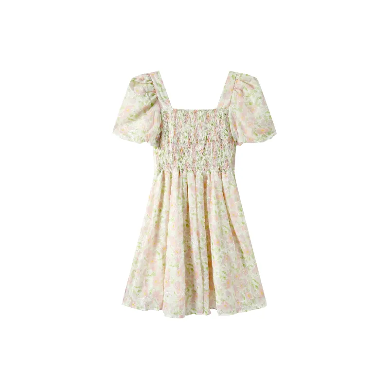 Adeworn Short Sleeved Dress Women's Multicolor-1