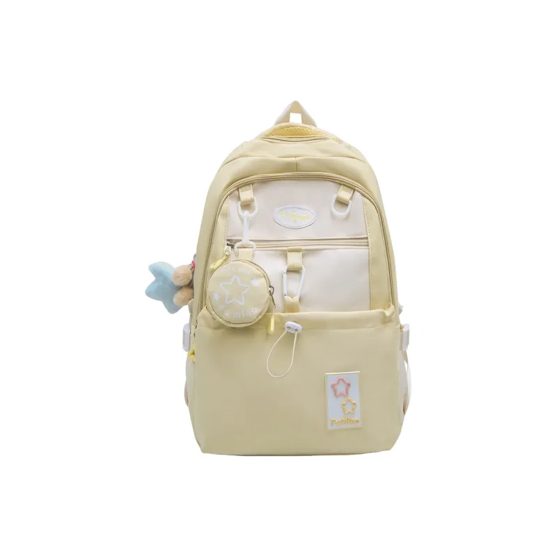 Gerlanx Canvas Backpack Regular Unisex Black Purple Pink Yellow Blue-16