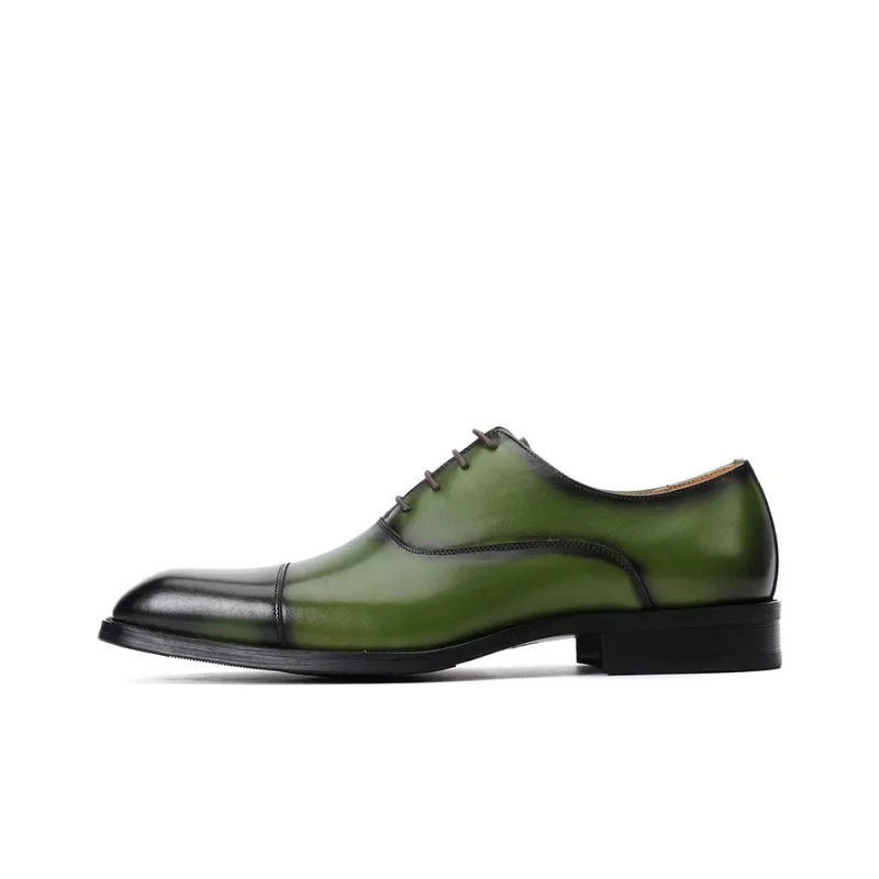 ASTON M.JAZZ Dress Shoes Men Low Top Black/Brown/Green-5