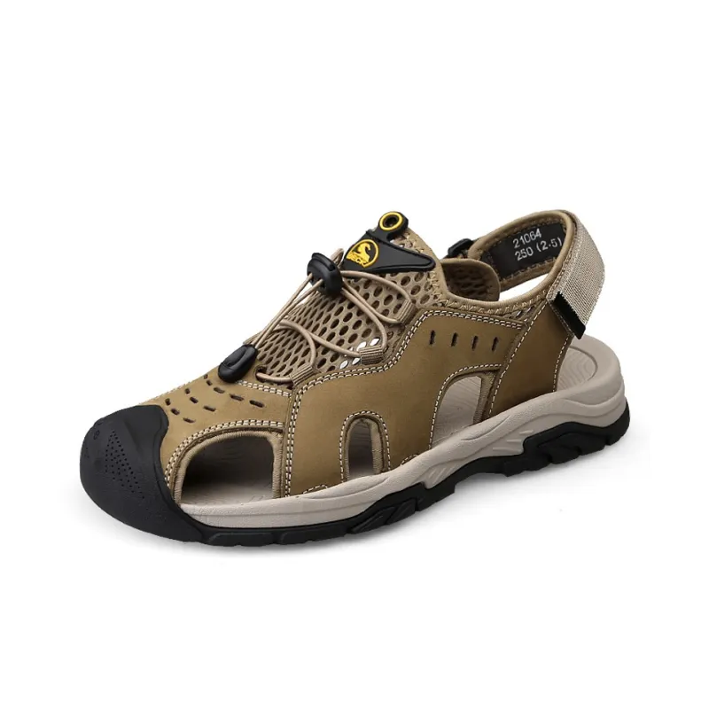 BECK Beach Sandals Men Black/Khaki-1