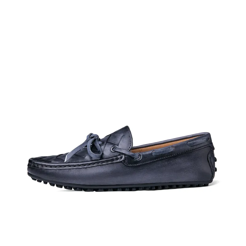 Dunnu Gommino Loafers Men Brown-13