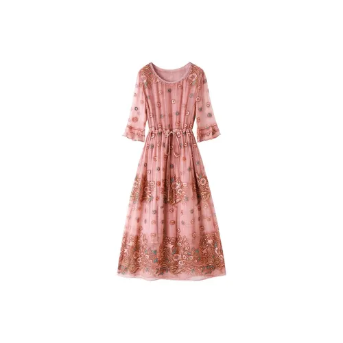 Beast King Short-Sleeved Dresses Women's Antique Pink