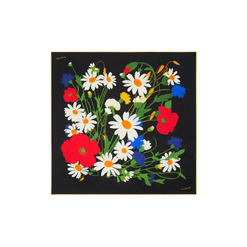 Burberry Floral-print Silk Scarf-0