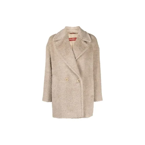 MaxMara Studio Coats Women's Light Gray