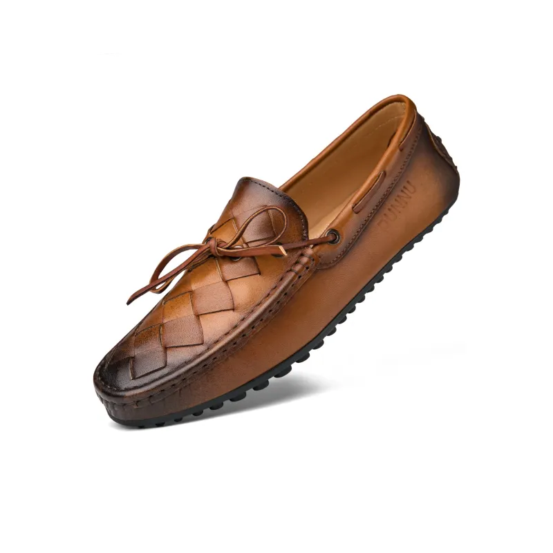 Dunnu Gommino Loafers Men Brown-2