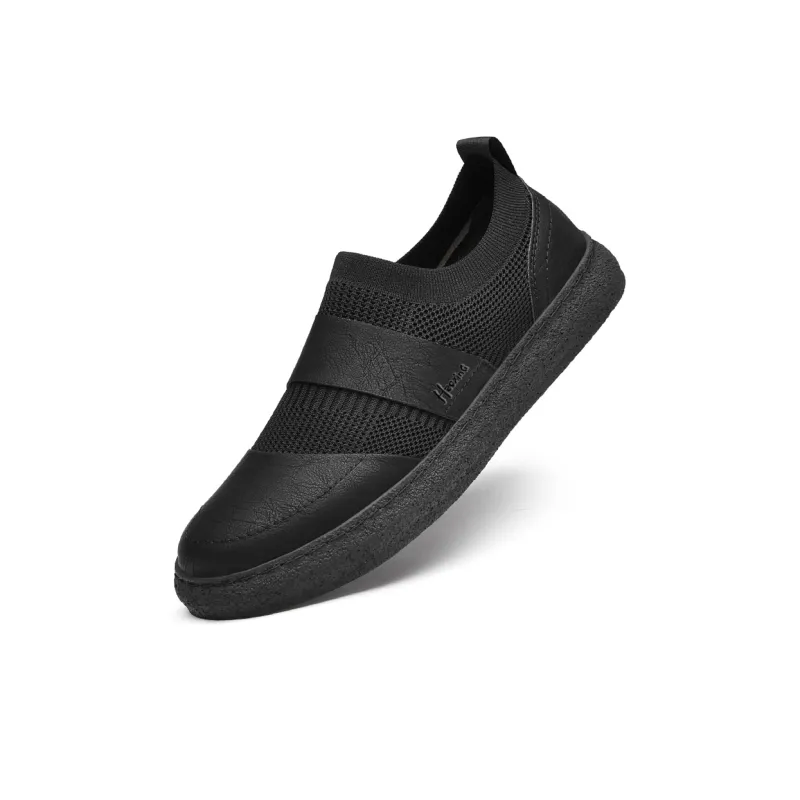 Extravagant Breathable And Wear resistant Low Top Casual Shoes Men's Black-2