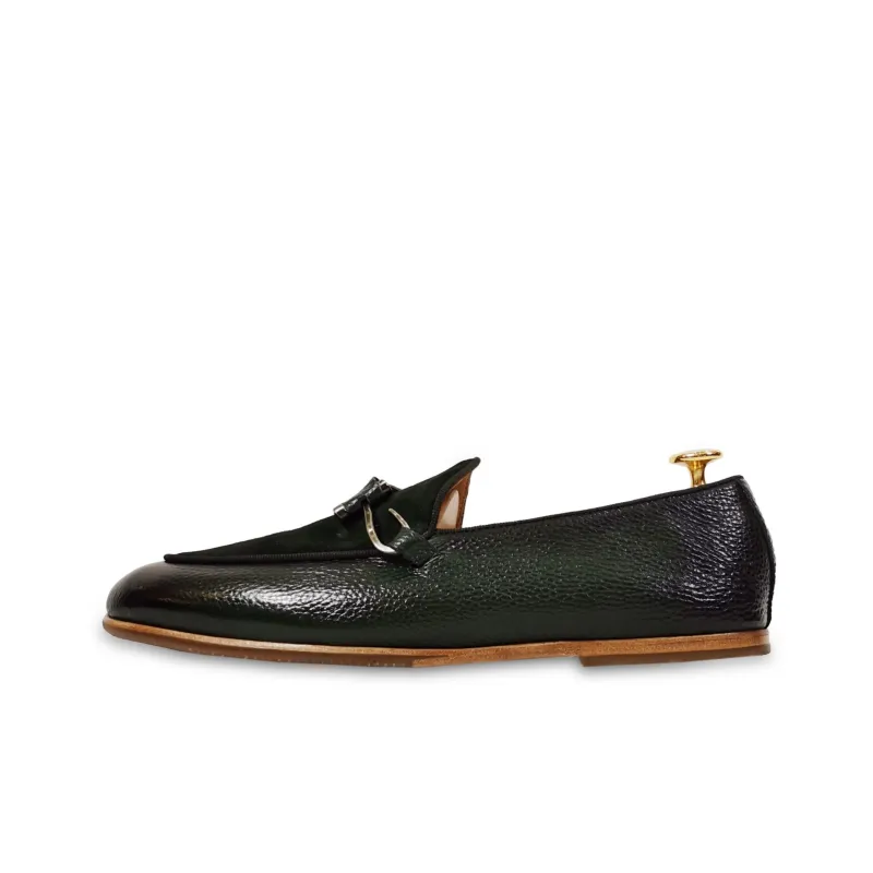 ANTONIO BAREZZI Loafers Men Black/Green/Navy Blue-8