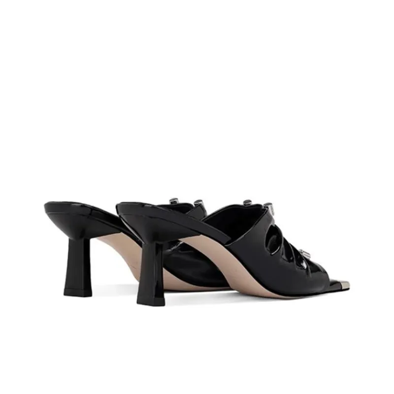 JESSICA SOPHIA Rubber Sole Metal Abrasion-Resistant Slide Slippers Women's-4