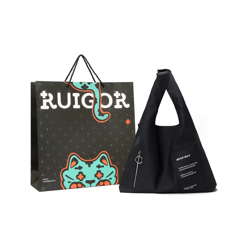 RUIGOR Fabric Tote Bag, Shopping Bag, Shoulder Bag, Handbag Tubas Women's Black/White-0