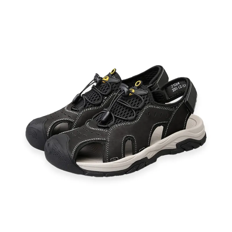 BECK Beach Sandals Men Black/Khaki-9