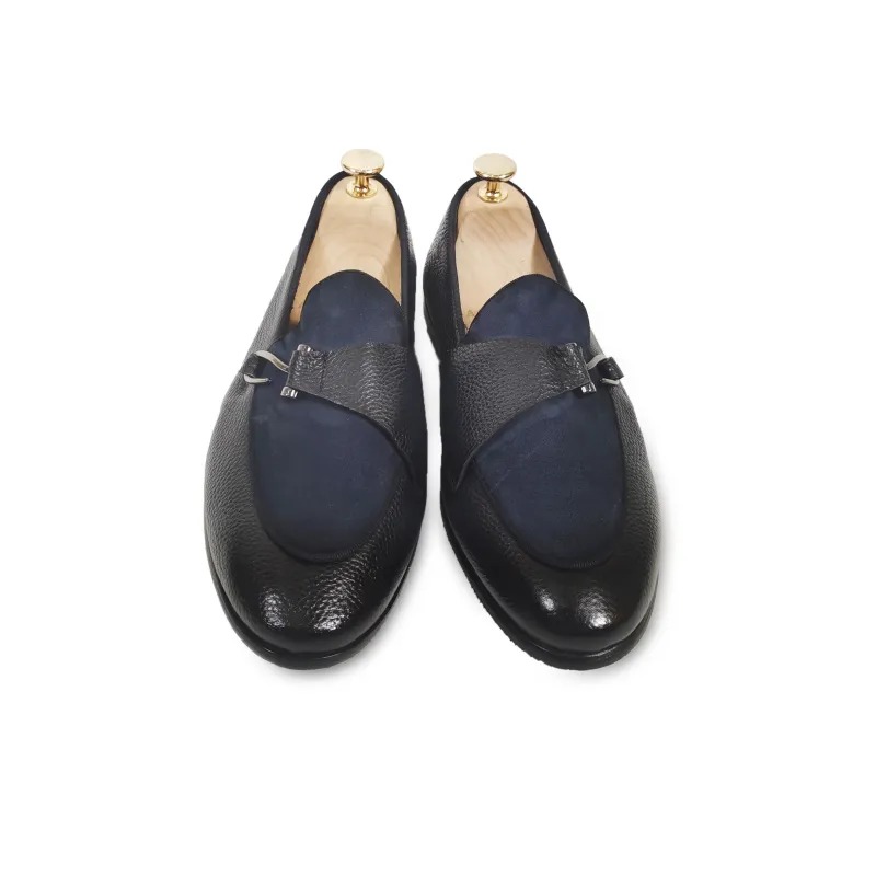 ANTONIO BAREZZI Loafers Men Black/Green/Navy Blue-10