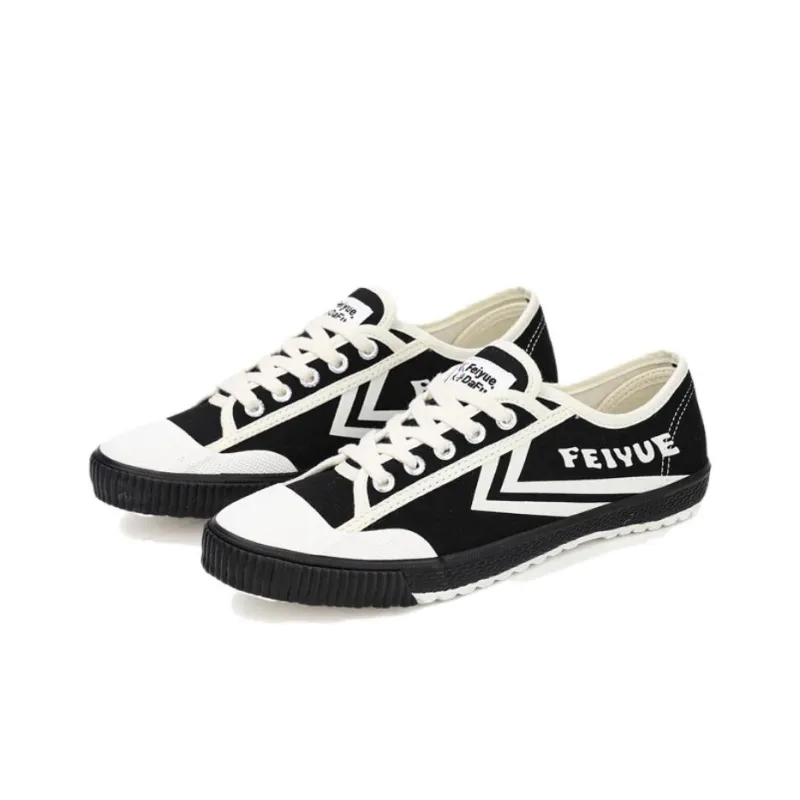 Dafu Leaps Forward Abrasion Resistant Breathable Low Top Canvas Shoes Unisex Black Rice-1