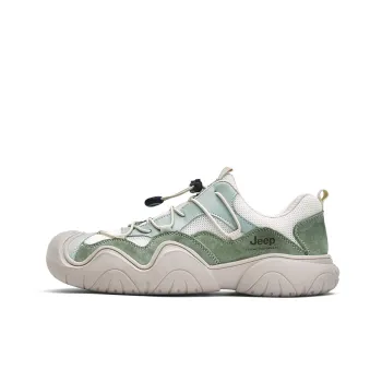 Jeep Cushioning Rebound Wear Resistant Lightweight Breathable Slip Resistant Low Top Outdoor Shoes Unisex Green
