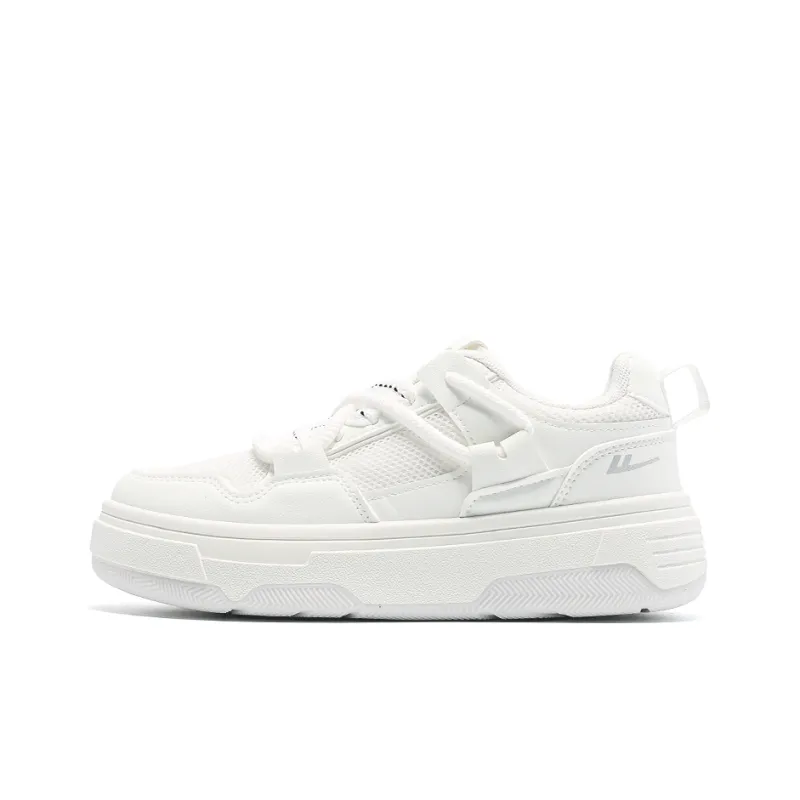 Warrior Small White Shoes Lightweight And Breathable Low-Top Skateboard Shoes Women's-0