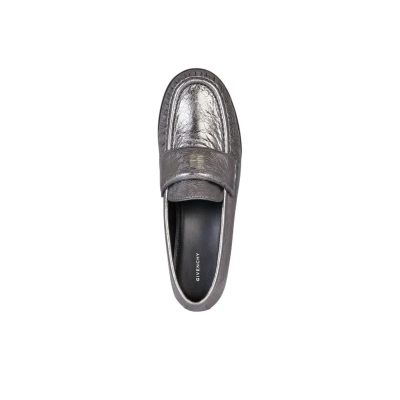 Givenchy 4G Loafers 2cm Women's Silver Gray-2