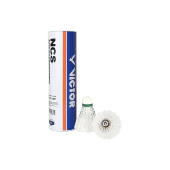 VICTOR NCS Carbon Sound Ball Synthetic Shuttlecock 6 Pack Faux Fur Training Ball Shuttlecocks