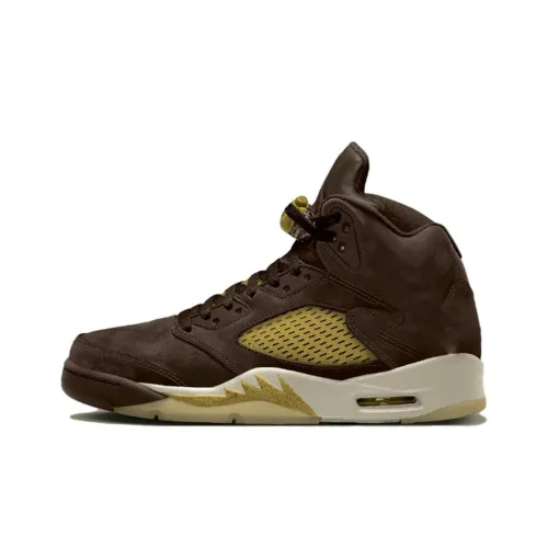 Air Jordan 5 Vintage Basketball Shoes Women's Mid-Top Brown