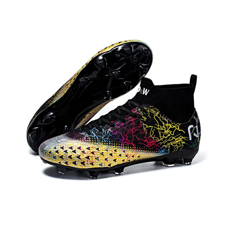 D&W FG Firm Ground Artificial Ground, Natural Ground Indoor Abrasion Resistant Slip Resistant Soccer Shoes Unisex-7