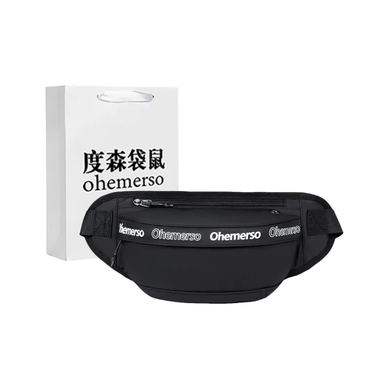 Dusen Kangaroo Oxford Sling Bag Regular Men's Black/Gray/White-0