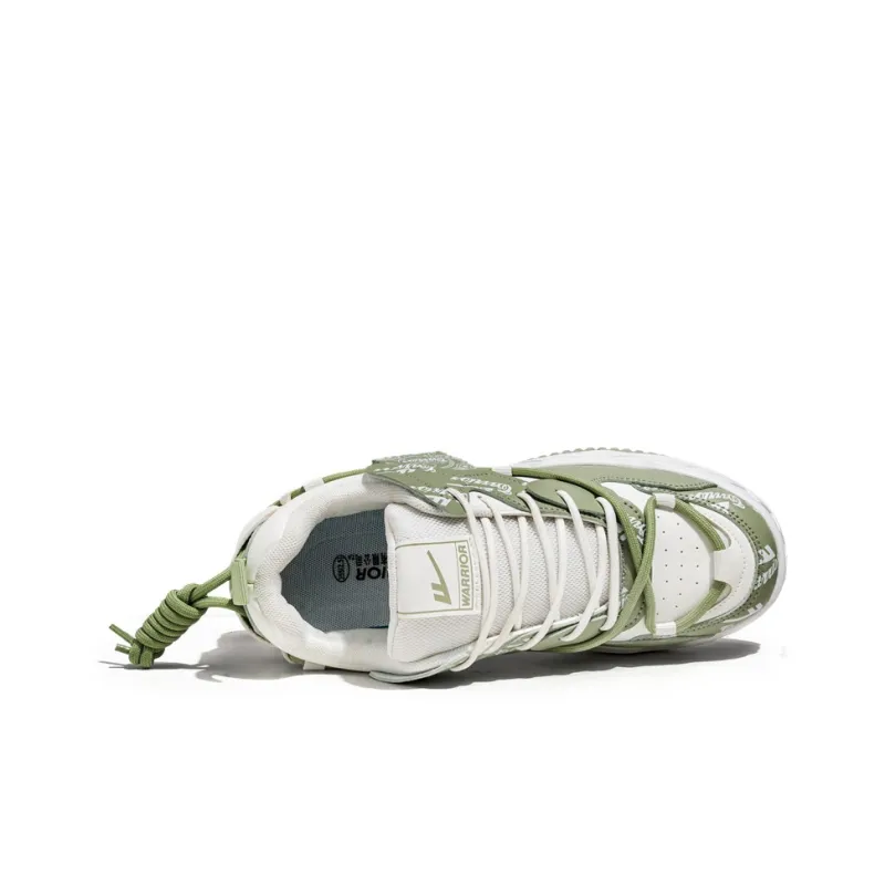 WARRIOR Skateboard Shoes Unisex Low Top White-3