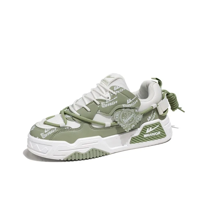 WARRIOR Skateboard Shoes Unisex Low Top White-2