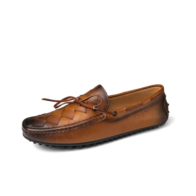 Dunnu Gommino Loafers Men Brown-1
