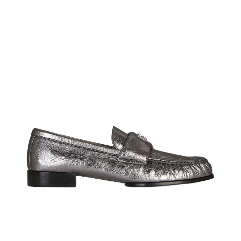 Givenchy 4G Loafers 2cm Women's Silver Gray-1