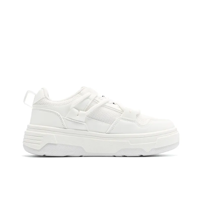 Warrior Small White Shoes Lightweight And Breathable Low-Top Skateboard Shoes Women's-2