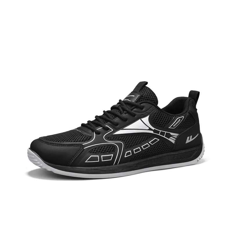 Warrior Cortez Shoes Abrasion Resistant, Lightweight, And Breathable Low Top Casual Shoes Men's Black Gray-2