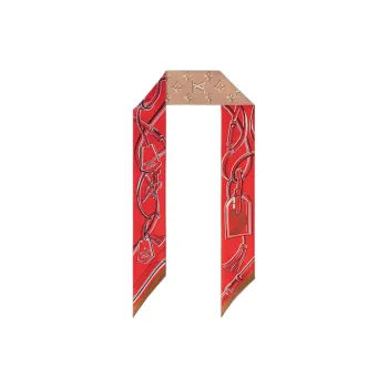LOUIS VUITTON Silk Scarves Women's Red