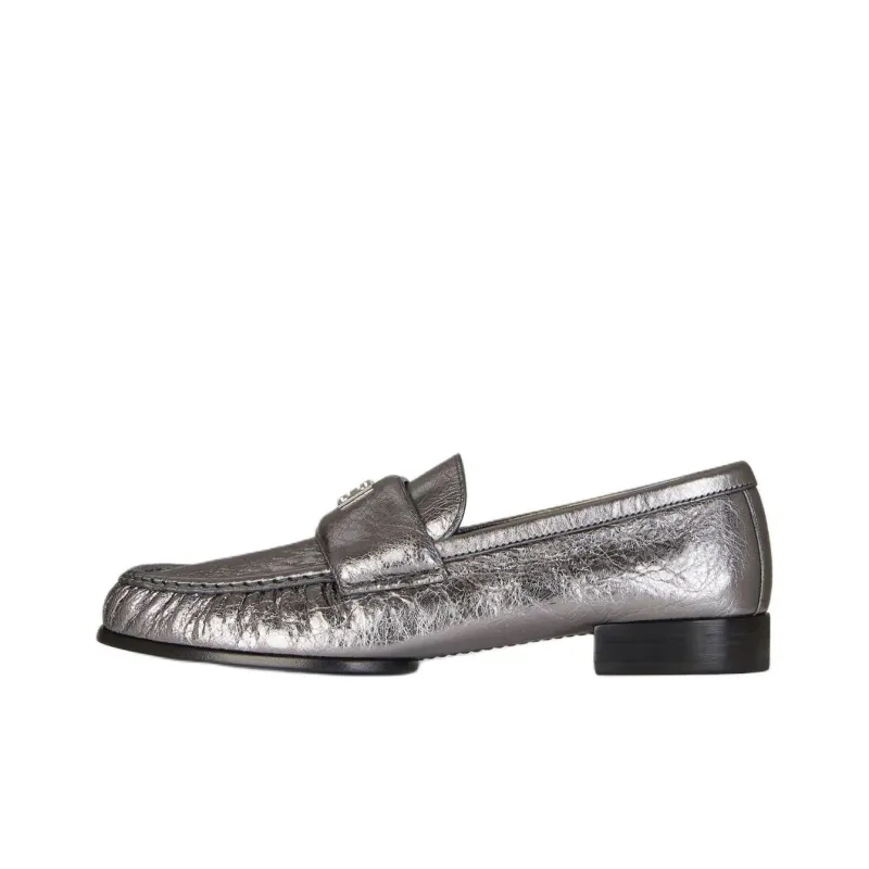 Givenchy 4G Loafers 2cm Women's Silver Gray-0