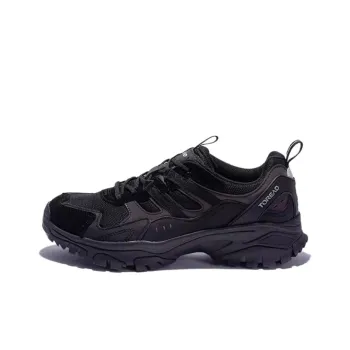 TOREAD Cushioning, Wear Resistant Low Top Hiking Shoes Men's Black