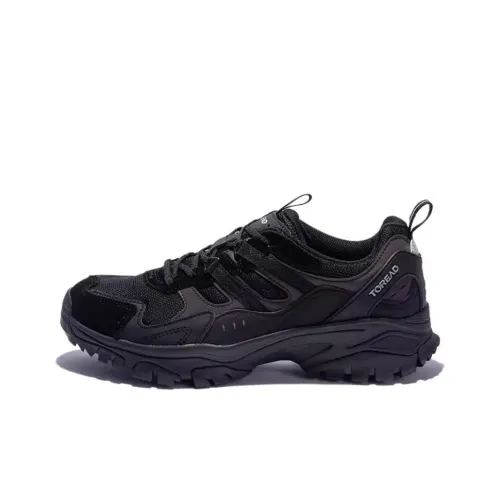 TOREAD Cushioning, Wear Resistant Low Top Hiking Shoes Men's Black