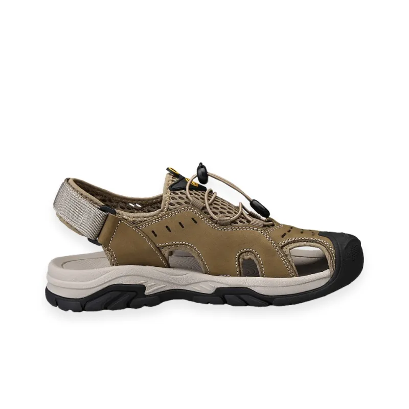 BECK Beach Sandals Men Black/Khaki-2