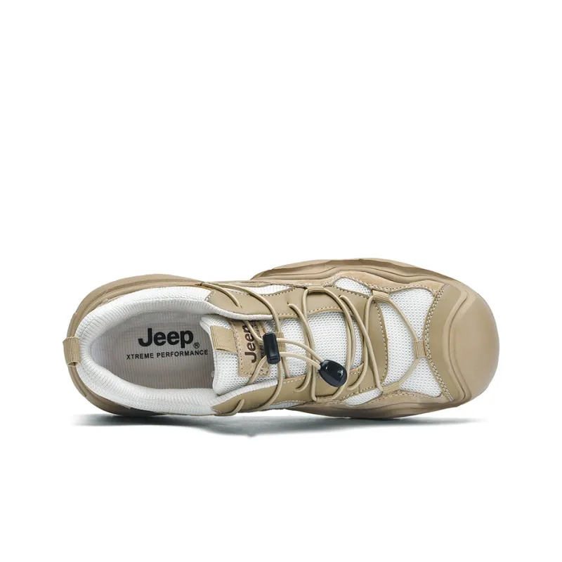 Jeep Cushioning Rebound Wear Resistant Lightweight Breathable Slip Resistant Low Top Outdoor Shoes Unisex Camel-3